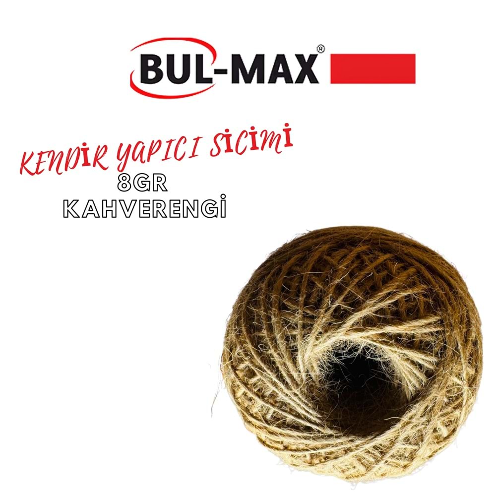 BUL-MAX KENDİR YAPICI SİCİMİ 8 GR KAHVERENGİ