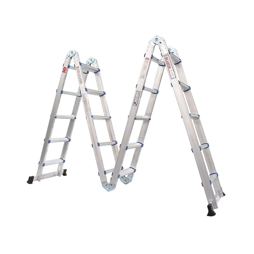 MERDİVEN AKROBAT ALÜMİNYUM 4*5=20 BASAMAK KROM VİZYON