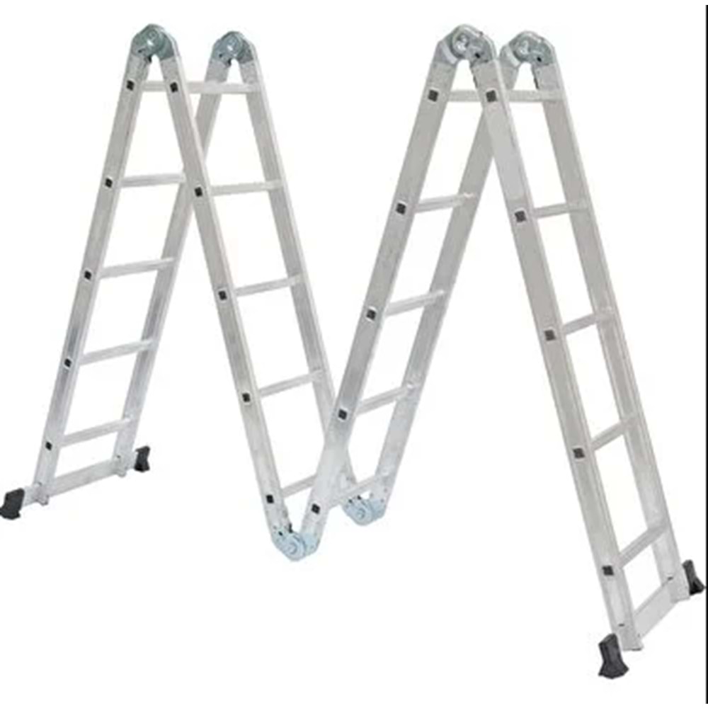 MERDİVEN AKROBAT ALÜMİNYUM 4*5=20 BASAMAK KROM VİZYON