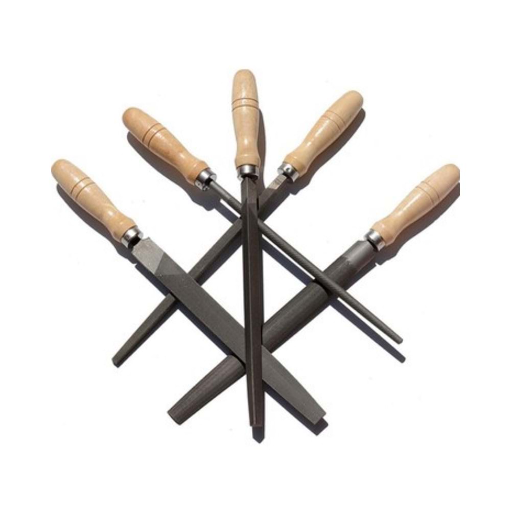 EDU AHŞAP SAPLI EĞE SETİ 5 PARÇA 150 MM