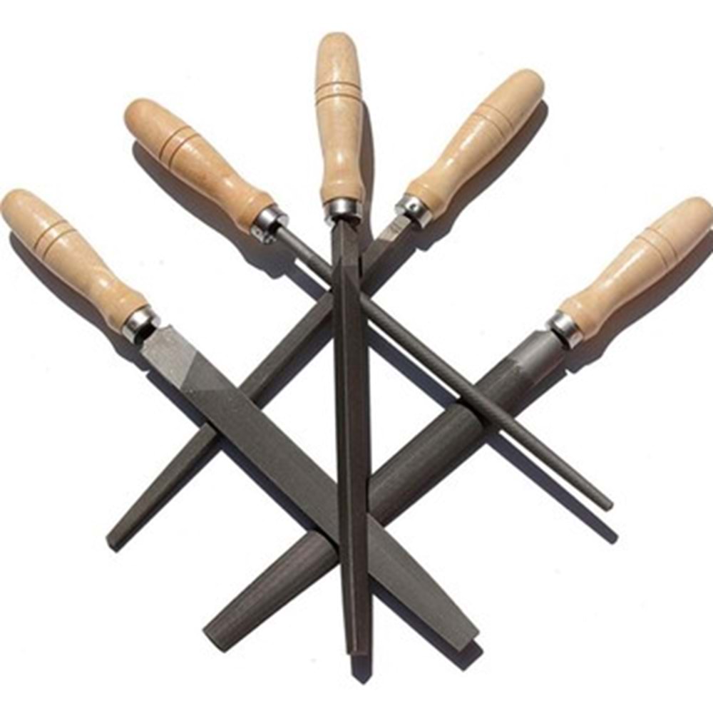 EĞE SETİ-5 PARÇA-150 MM-EDU-AHŞAP SAPLI