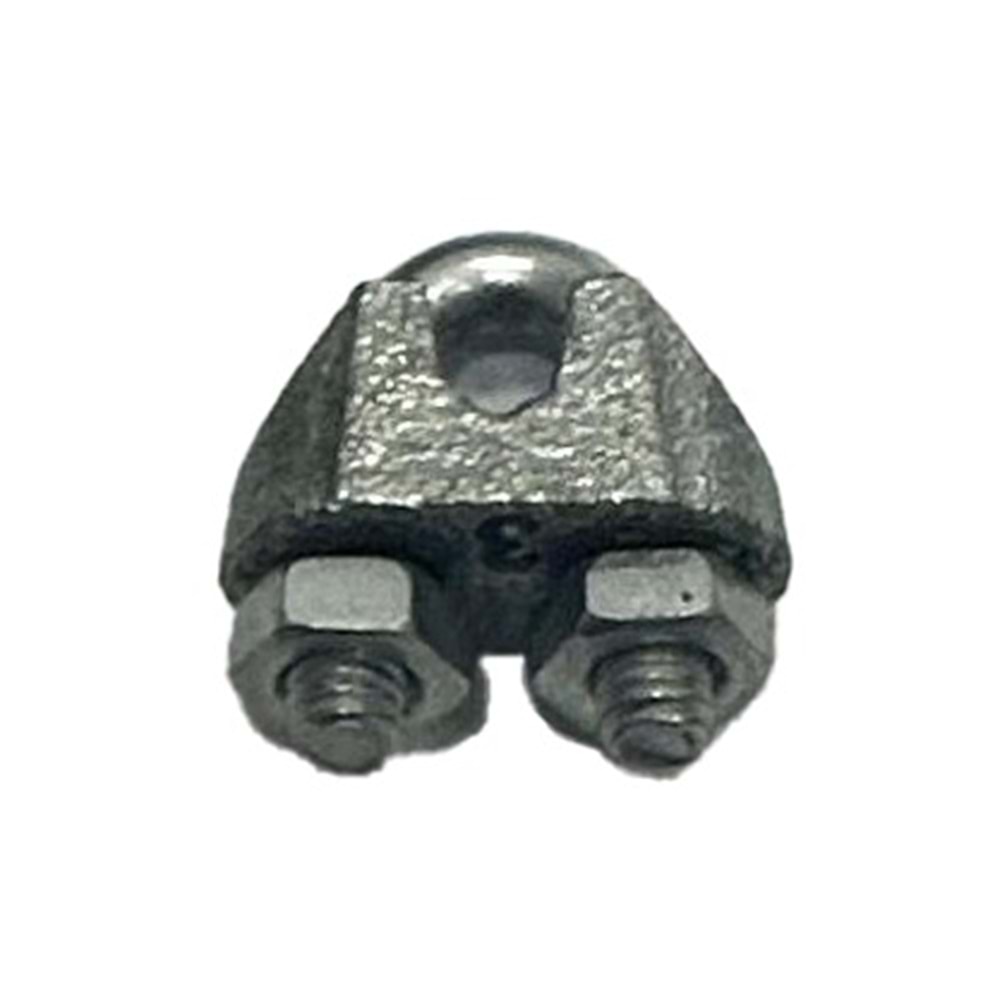EDU GALVANİZ TEL HALAT KELEPÇESİ 3 MM 1/8 İNÇ NİKEL