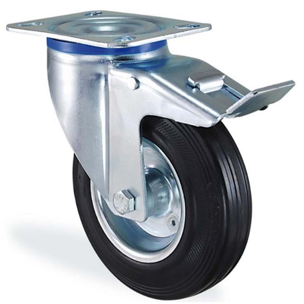 KAMA-BUĞRA-SEZAL-ORKO-CEO FRENLİ HAREKETLİ TEKERLEK 100/30 MM SİYAH