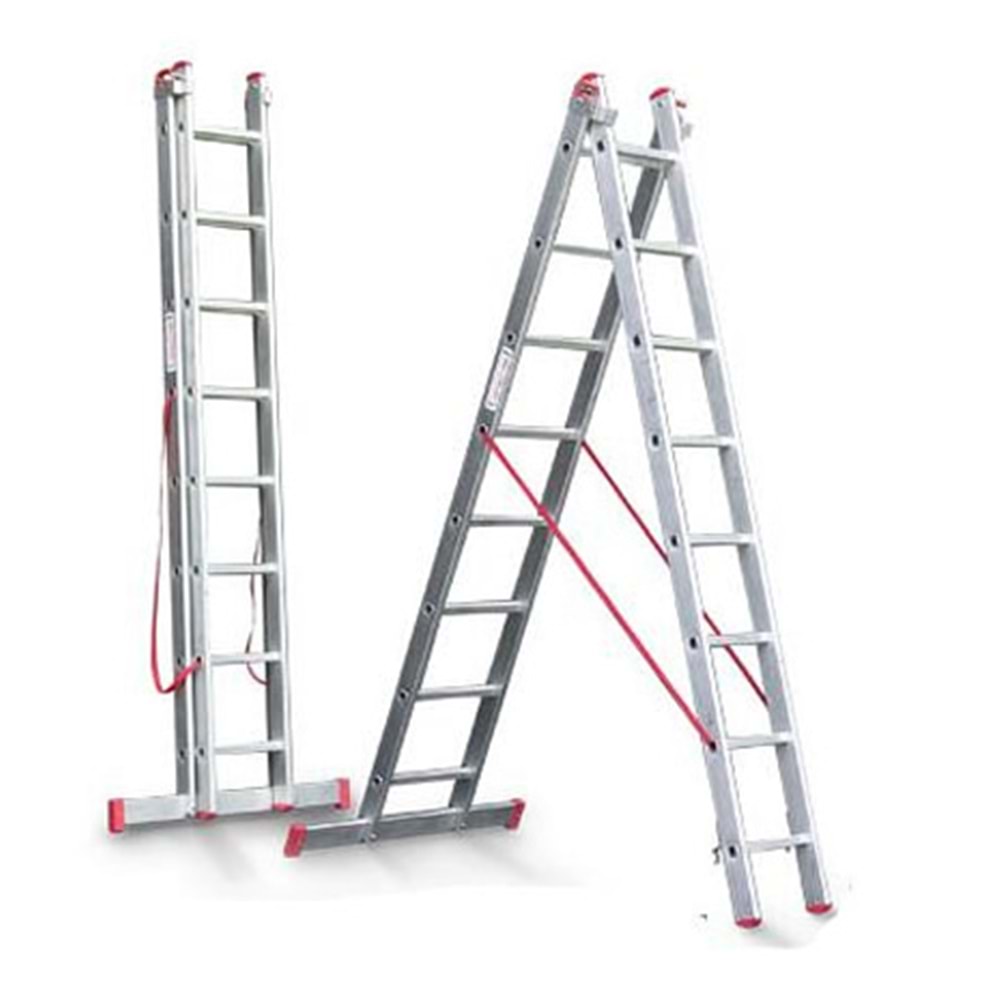 MERDİVEN A TİPİ-2 PARÇA SÜRGÜLÜ-2*3=6 MT-VİZYON-