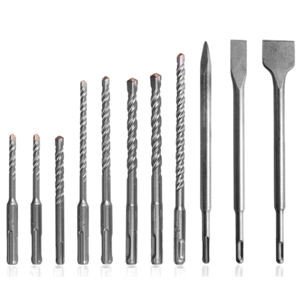 SDS PLUS SET-KIRICI -DELİCİ-17 PARÇA-EDU-GRİ KUTU