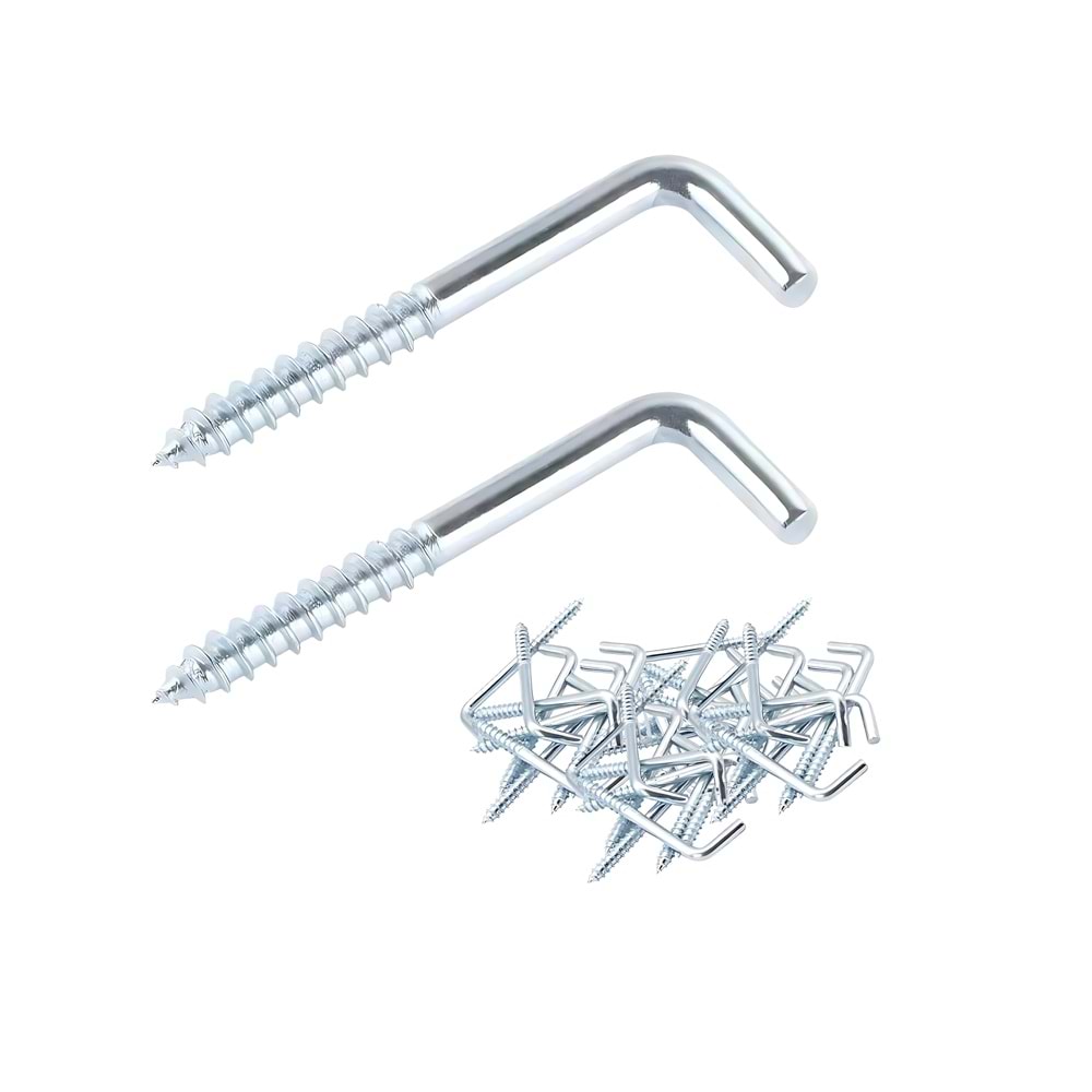 EBRU METAL L VİDA 100 ADET NO:8 KROM