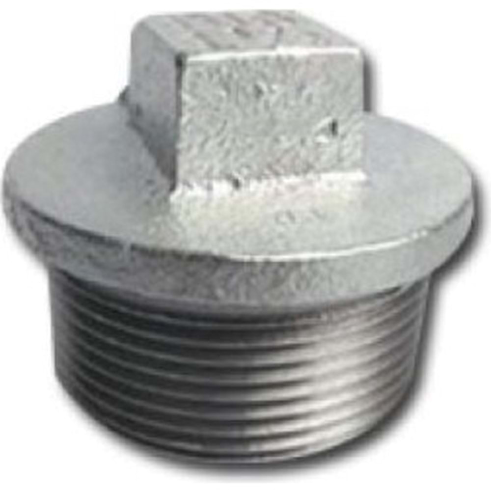 ÇERMİK ERKEK GALVANİZ TAPA 1*1/4 İNÇ SİLVER