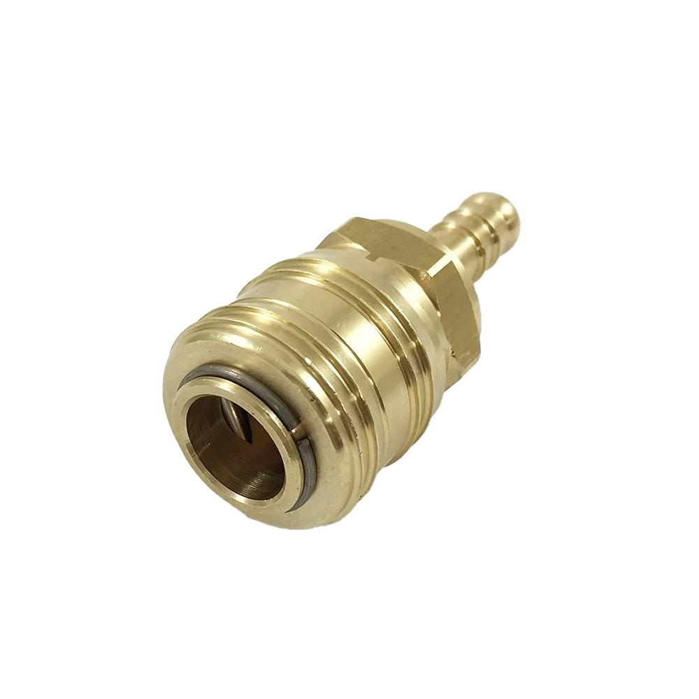 ÇERMİK HORTUMA GEÇME HAVA JAKI UCU 10 MM PİRİNÇ SARI