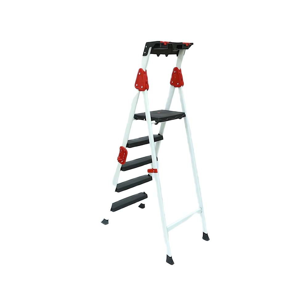BEYKON ALÜMİNYUM PRESTİGE MERDİVEN 4+1 BASAMAK SİLVER