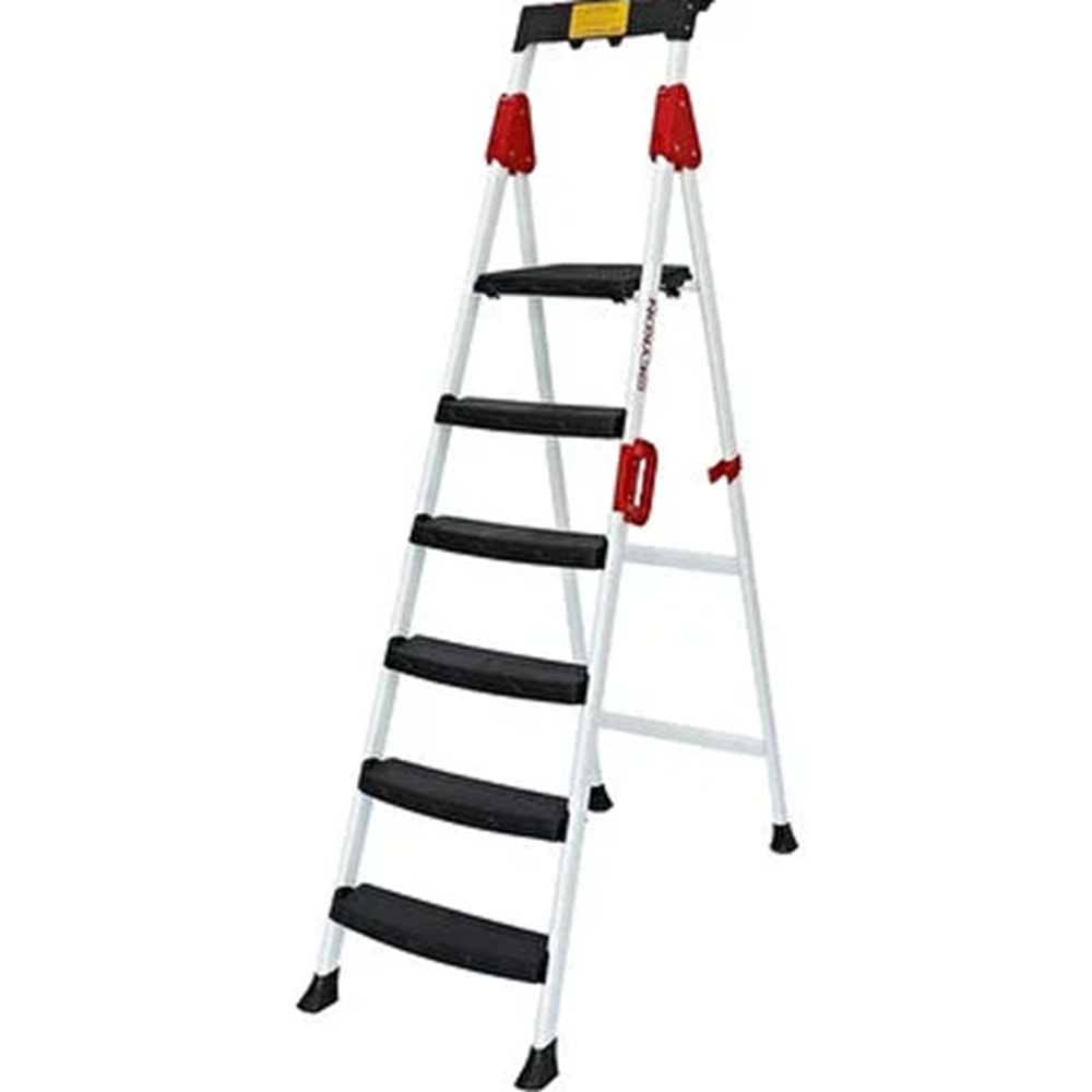 MERDİVEN PRESTİGE ALÜMİNYUM 8+1 BASAMAK SİLVER BEYKON