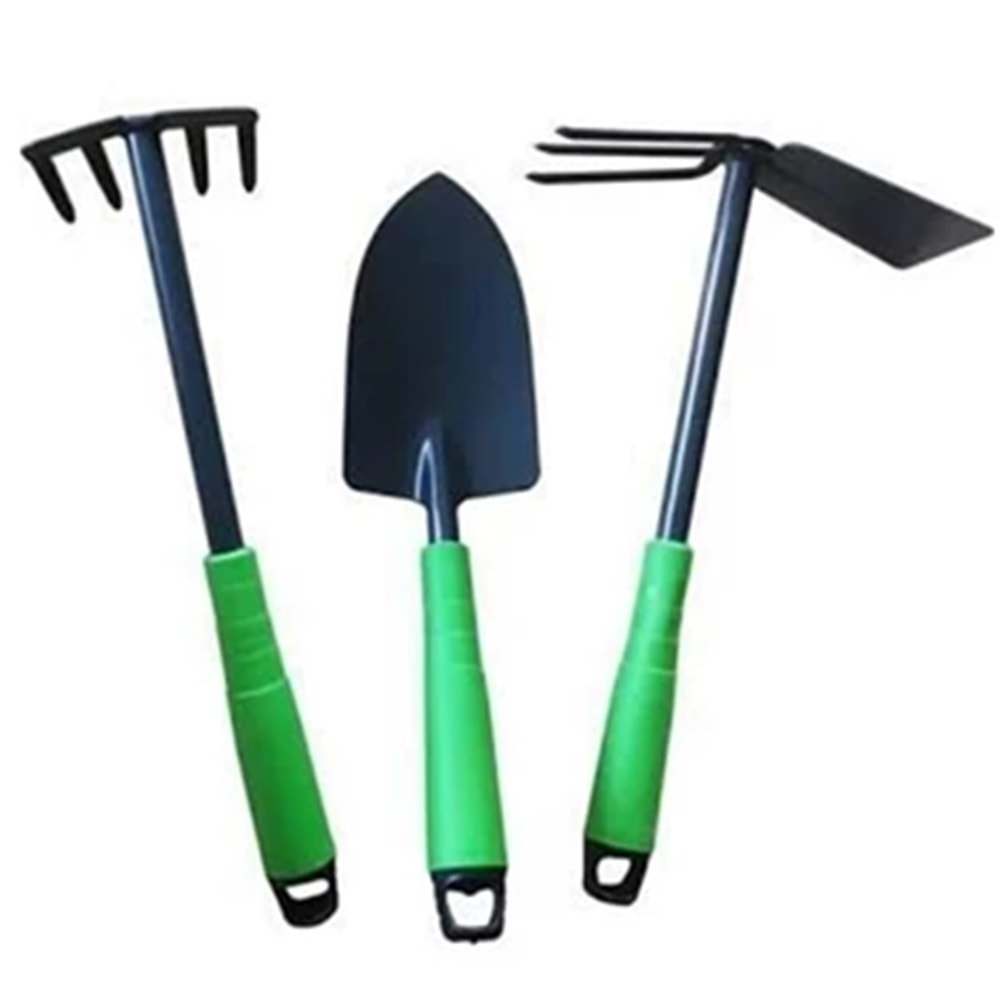 BAHÇE SETİ HOBİ 3 LÜ YEŞİL GARDEN TOOLS