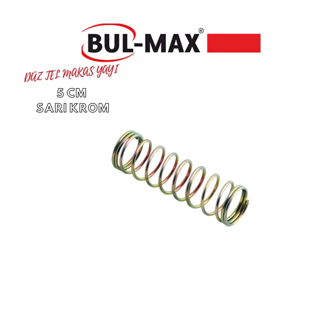 BUL-MAX DÜZ TEL MAKAS YAYI 5 CM SARI-KROM