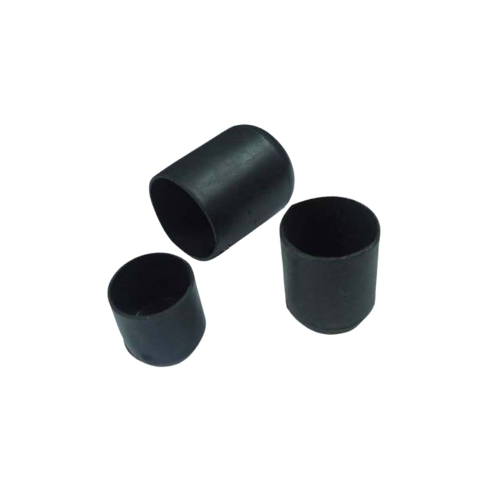 ERÇ DIŞ TAPA YUVARLAK PROFİL TAPASI 22 MM SİYAH