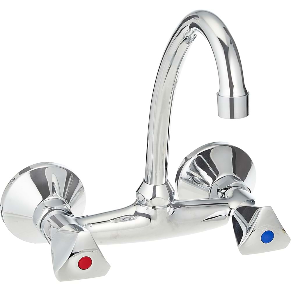 LAVABO ÇEŞMESİ-DUVAR-ÜÇGEN BAŞ--BRUSE-KROM