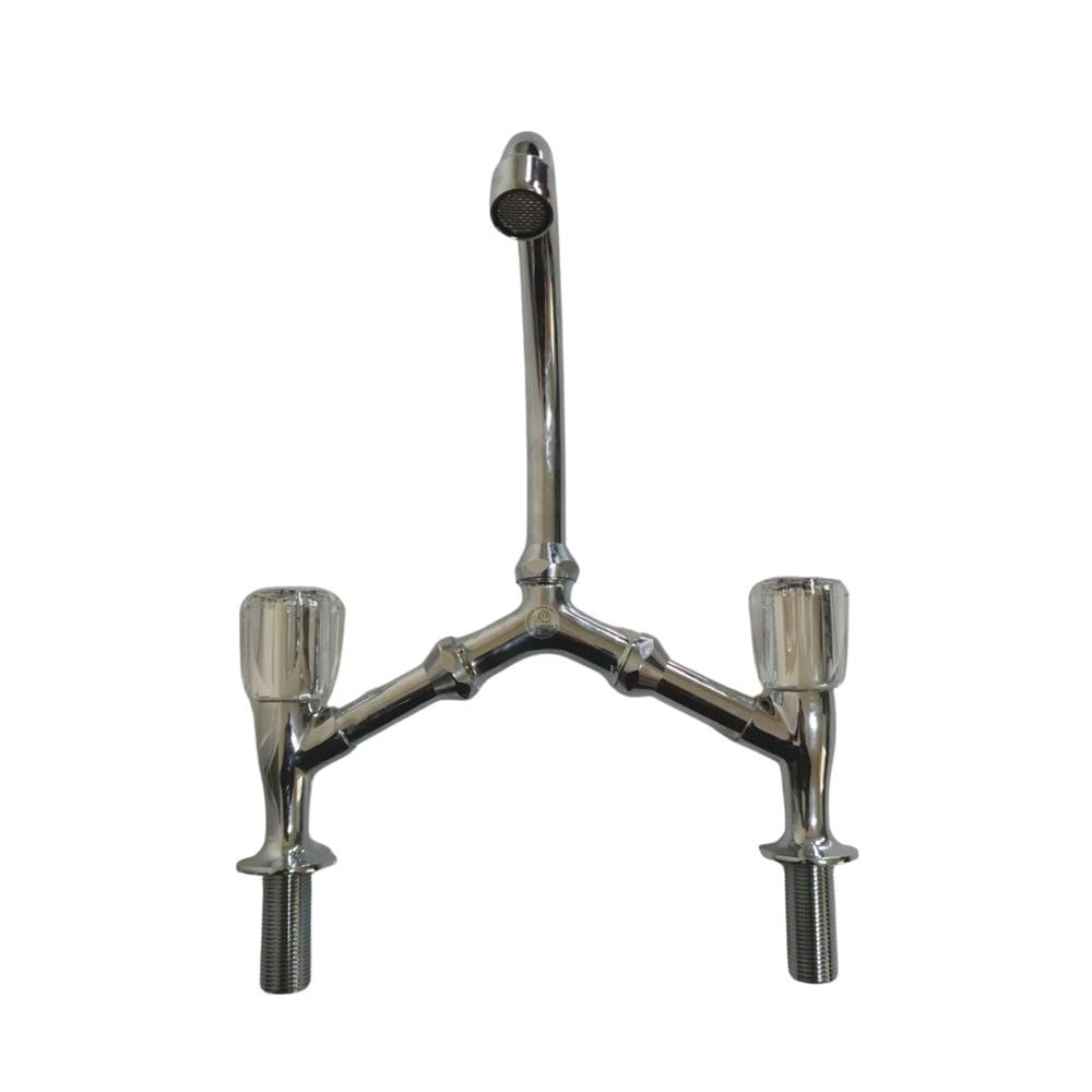 EDU AKRİLİK İKİ DELİK LAVABO ÇEŞMESİ 1/2 İNÇ KROM