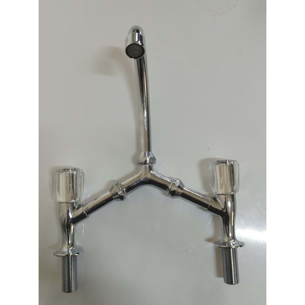 LAVABO ÇEŞMESİ AKRİL-İKİ DELİK-1/2 İNÇ-EDU-AKRİLİK KRO