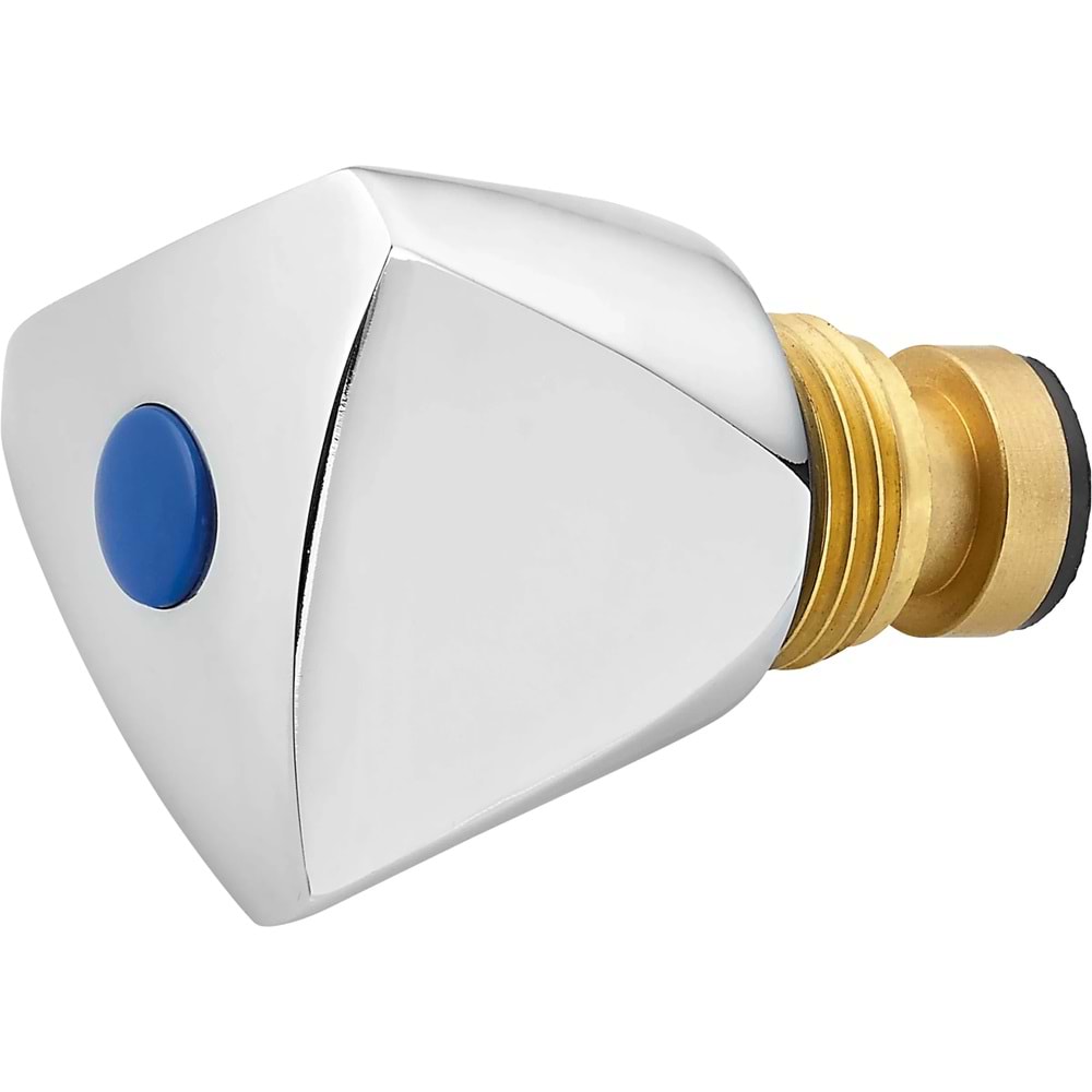 BRUSE METAL ÜÇGEN ÇEŞME BAŞI KOMPLE 1/2(SICAK-SOĞUK) KROM