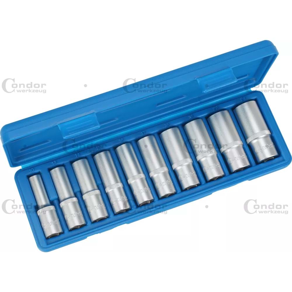 LOKMA TAKIMI UZUN-10 PCS-1/2 İNÇ-CONDOR-KROM