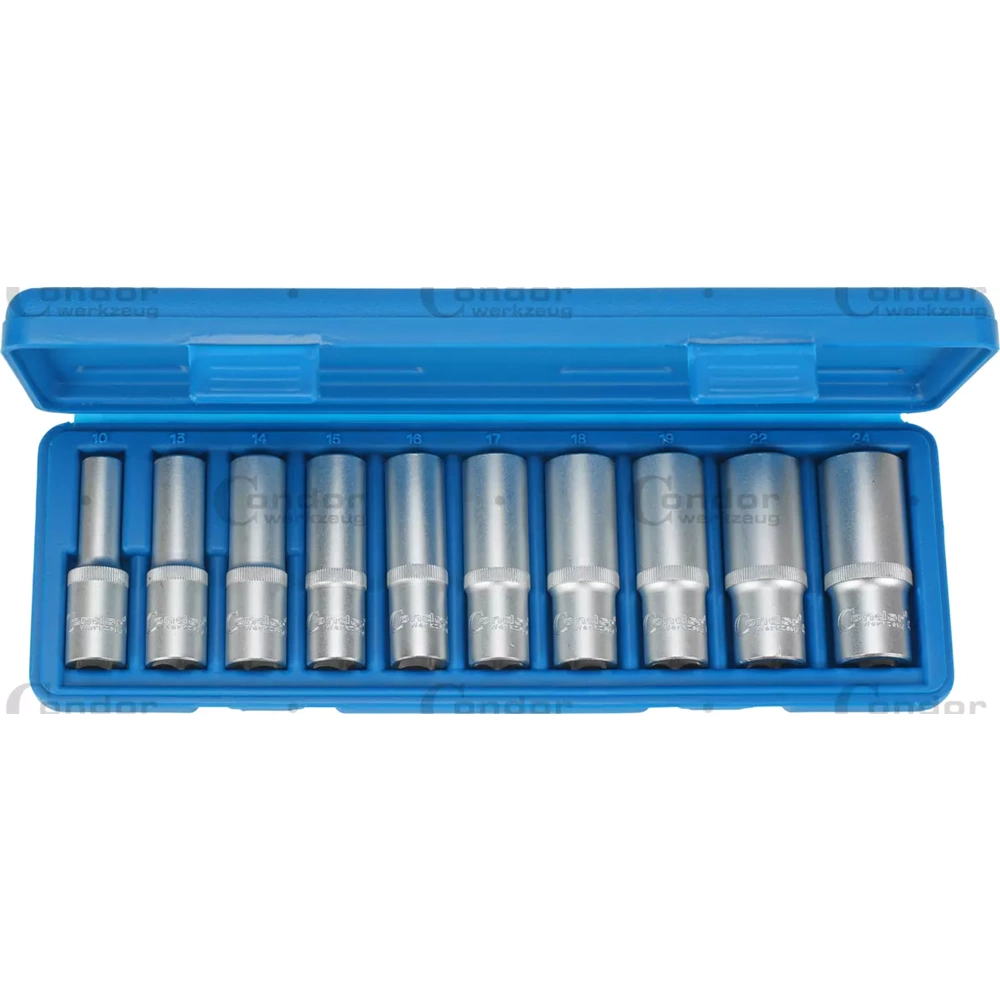 LOKMA TAKIMI UZUN-10 PCS-1/2 İNÇ-CONDOR-KROM