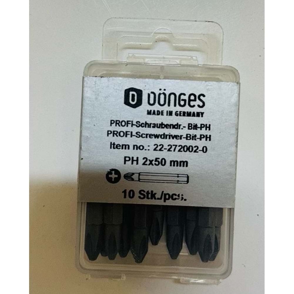 PH BİTS UÇ-TEK TARAF-PH 2*50 MM-DÖNGES-KROM