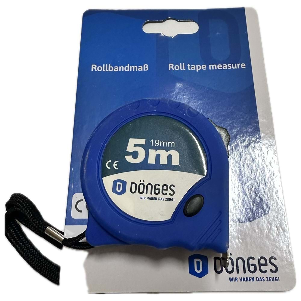 DÖNGES FİBERGLASS ŞERİT METRE 5 MT*19 MM MAVİ