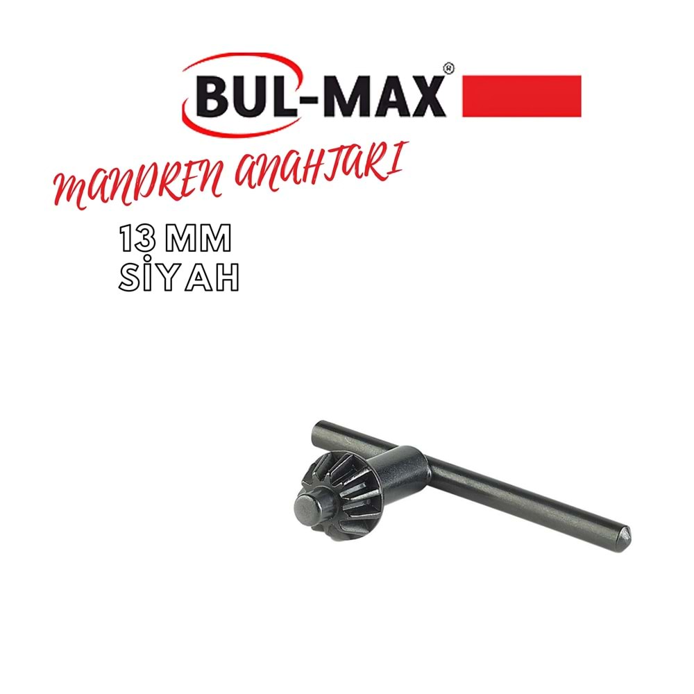 BUL-MAX MANDREN ANAHTARI 13 MM SİYAH