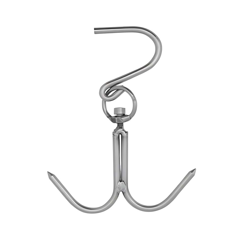 ÇİFT ÇATAL KASAP KANCASI 20 CM KROM
