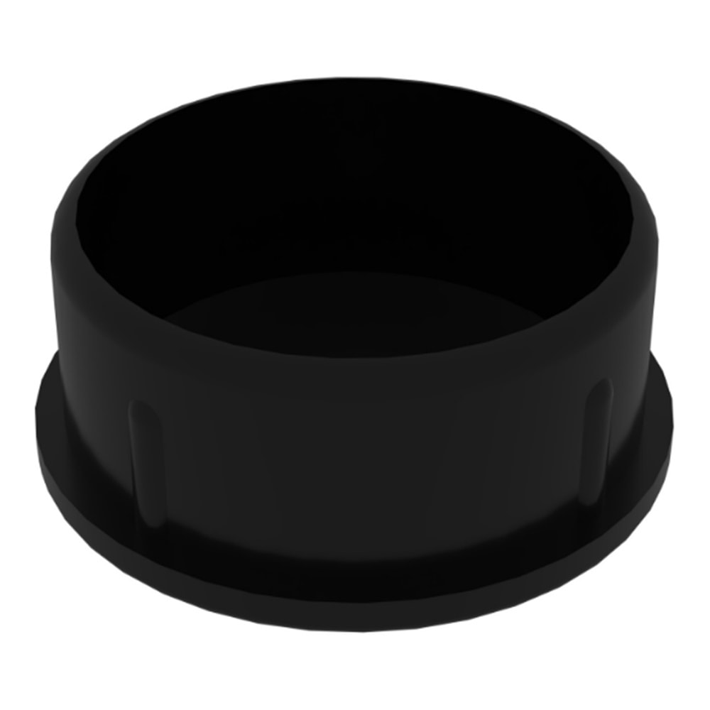ŞEN İÇ TAPA-TIRTIKLI PROFİL TAPASI YUVARLAK 28 MM SİYAH