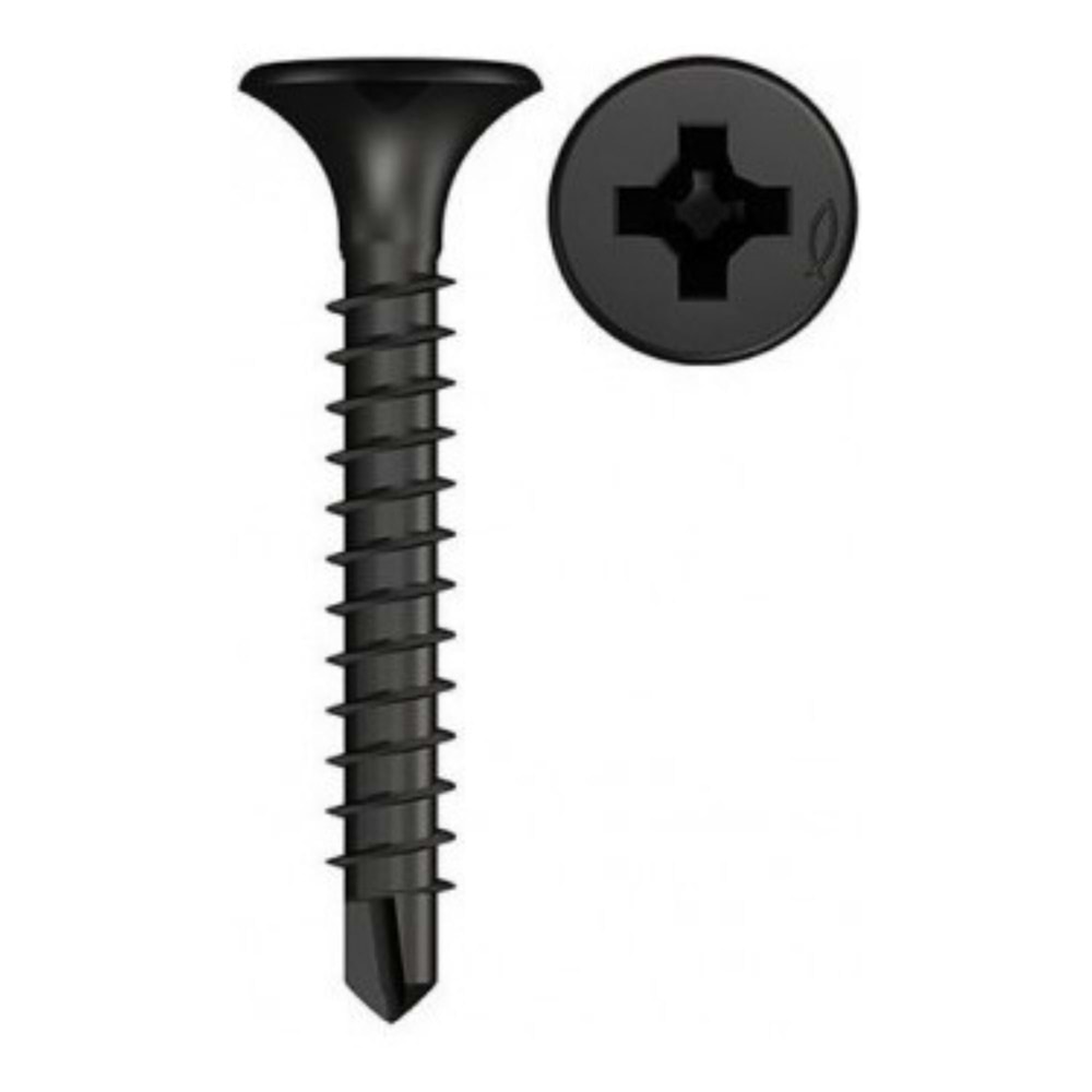 ALÇIPAN VİDASI-MAT. UÇ-3.5*25 MM-ALFA-SİYAH