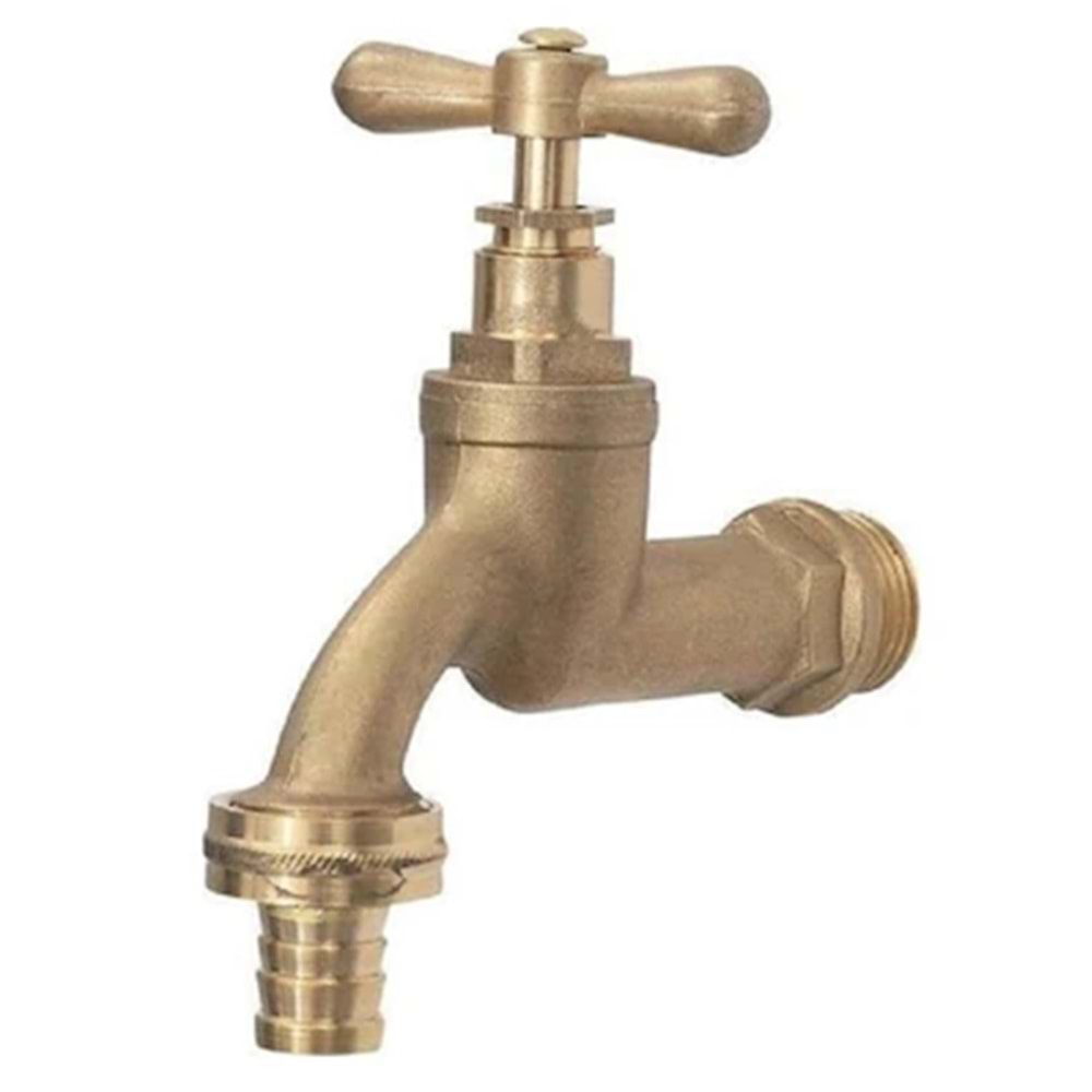 ÇEŞME UCU DİŞİ ÖZEL BAHÇE ÇEŞMESİ 1/2'' KROM-SARI ADL