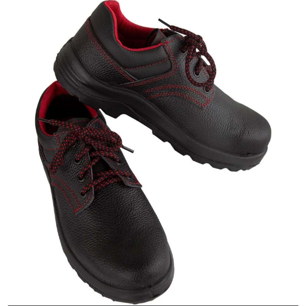 İŞ AYAKKABISI DERİ İPLİ NO:43 SİYAH-YEŞİL CARİNİO