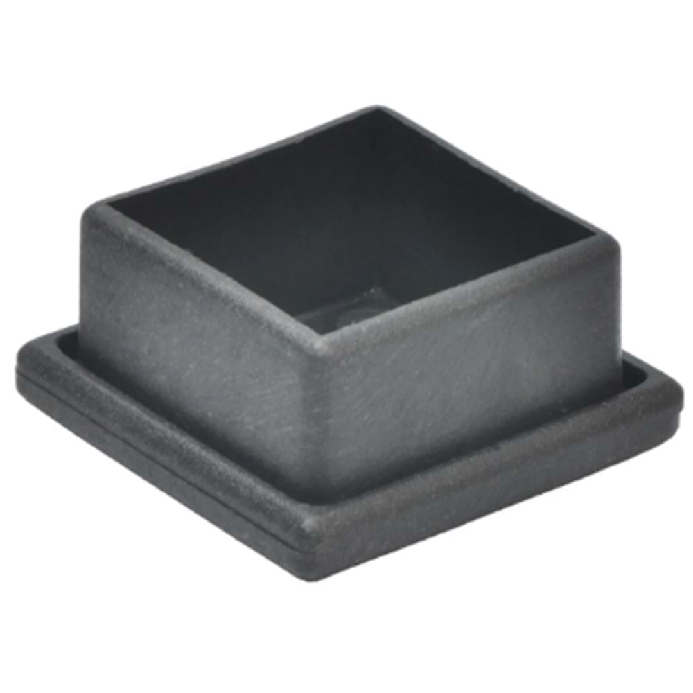İÇ TAPA-TIRTIKLI PROFİL TAPASI KARE 40*40 MM SİYAH