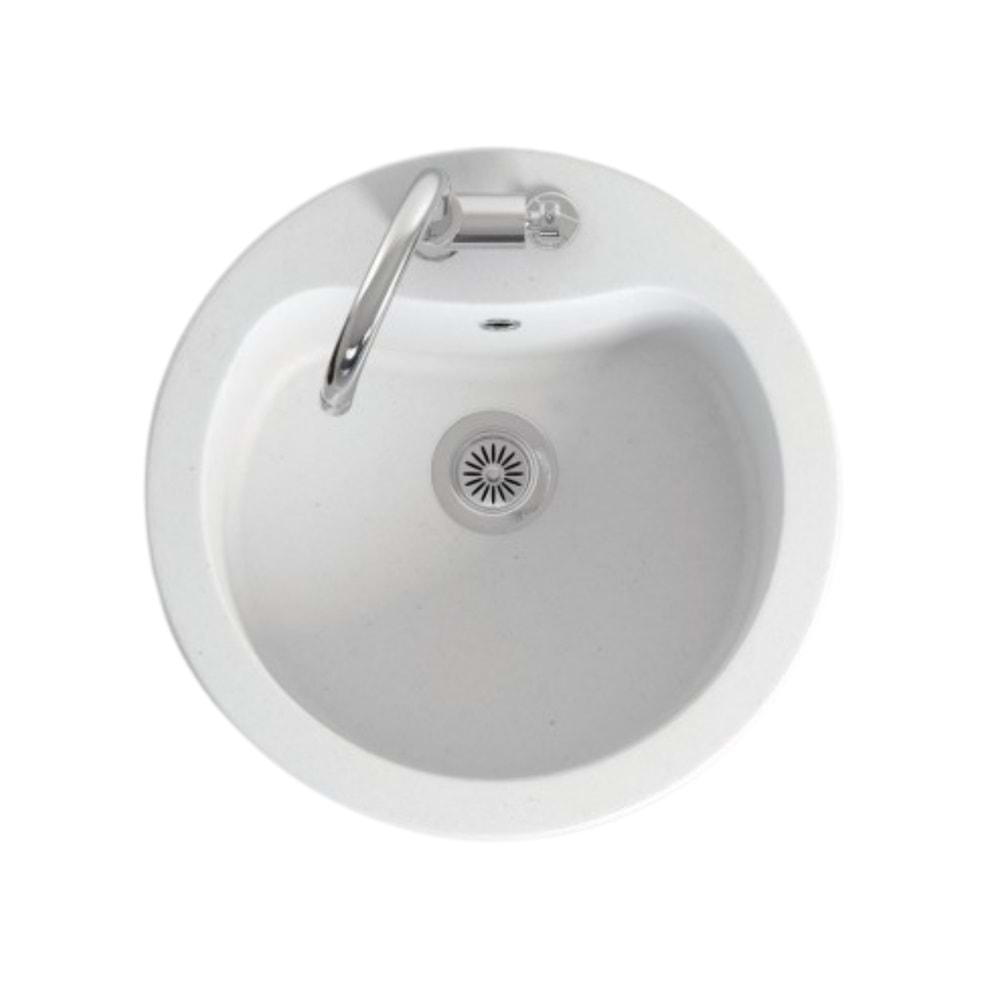 KROMEVYE YUVARLAK TAŞMASIZ MERMER MUT EVYE 38 CM KROM