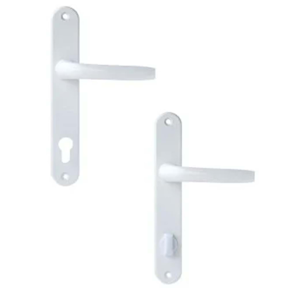ERÇ ALÜMİNYUM METAL KAPI KOLU 2'Lİ 120 MM BEYAZ