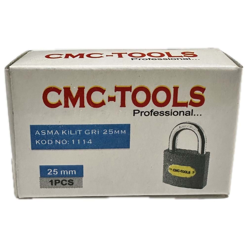 CMC KISA HALKA ASMA KİLİT 25 MM GRİ