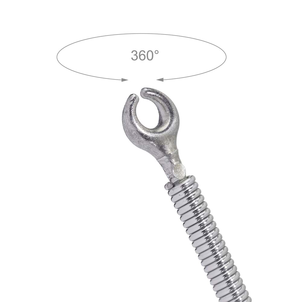 LAVABO AÇMA TELİ-SPRAL-9 MM- 5 MT-WİFU-KROM