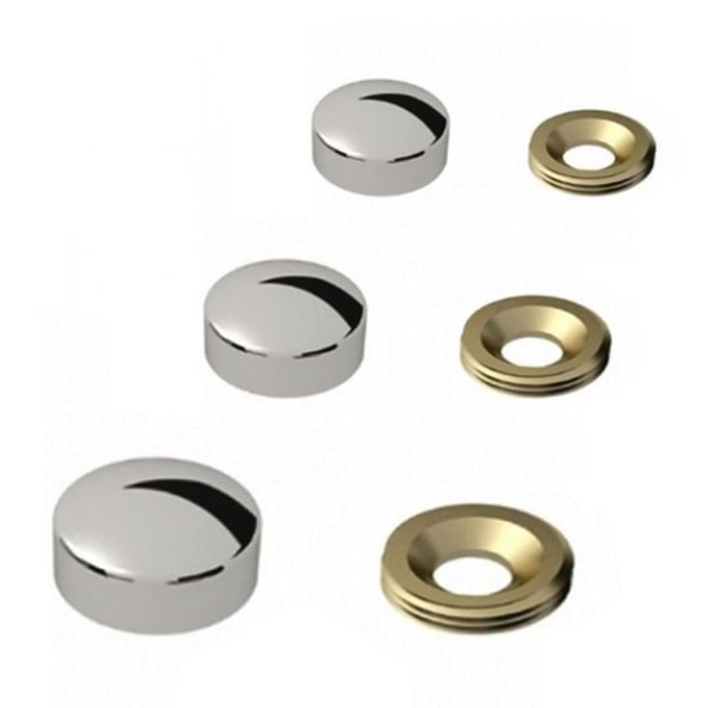 VİDA TAPASI 1 ADET 100 LÜ PAKET METAL 15 MM KROM ISLAH