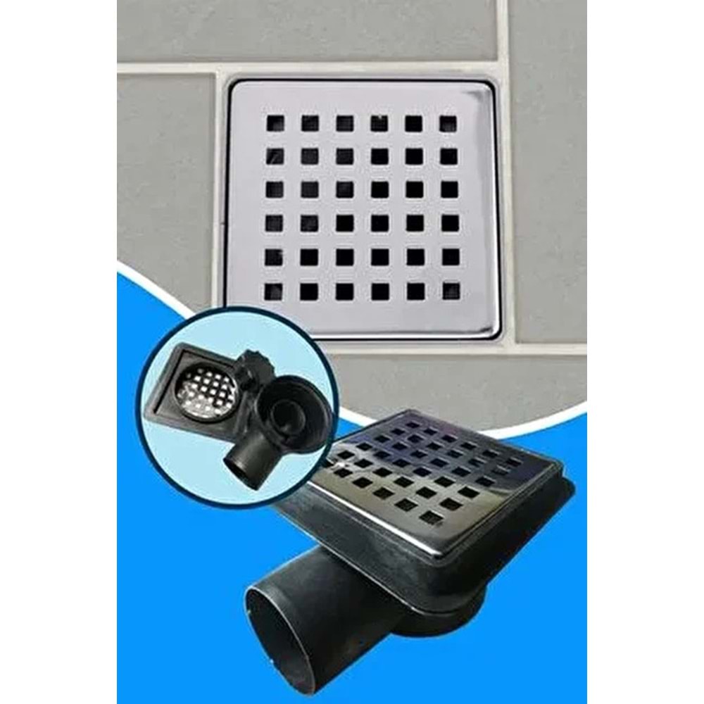 YER SÜZGECİ KROM YAN ÇIKIŞ 50 10*10-2 KROM ÖZBEST-PLASTTURCA