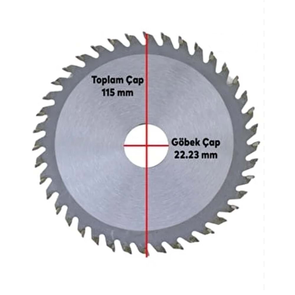 DAİRE TESTERE BIÇKISI AHŞAP-SAÇDAN 115*22 SİLVER BUL-MAX