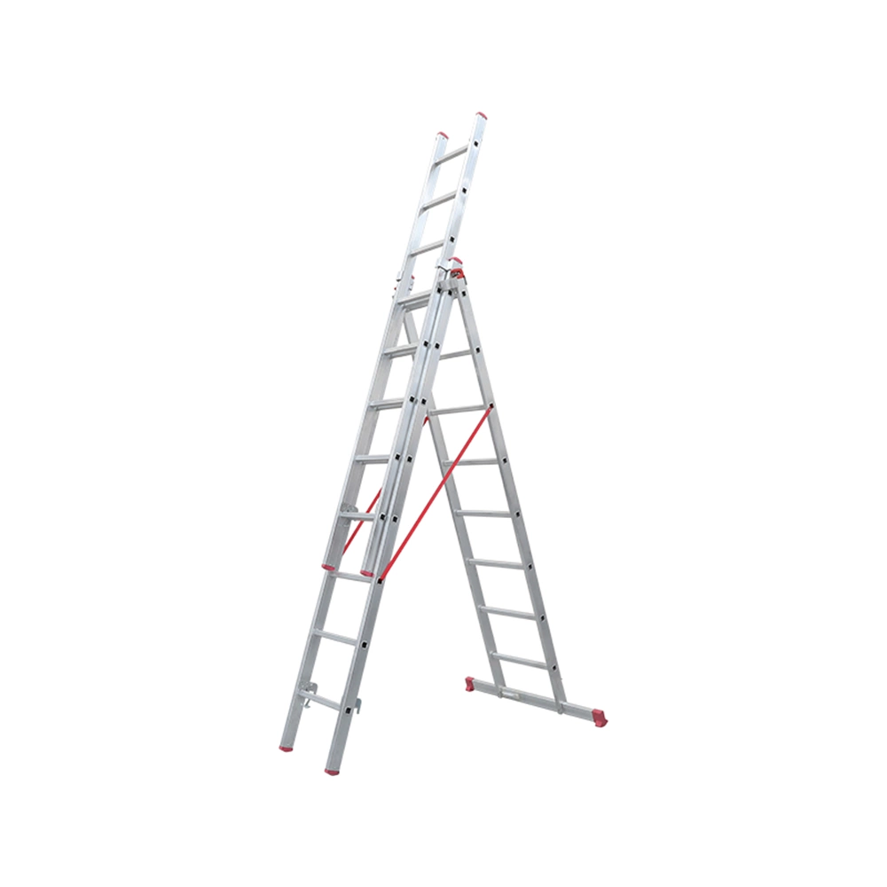 MERDİVEN A TİPİ 3 PARÇA SÜRGÜLÜ 3*2.5=7.5 MT SİLVER VİZYON