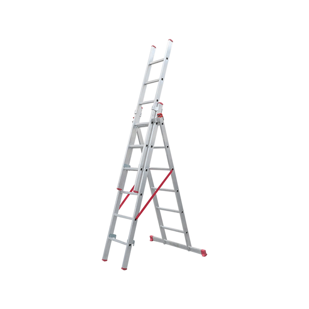 MERDİVEN A TİPİ 3 PARÇA SÜRGÜLÜ 3*2=6 MT SİLVER VİZYON