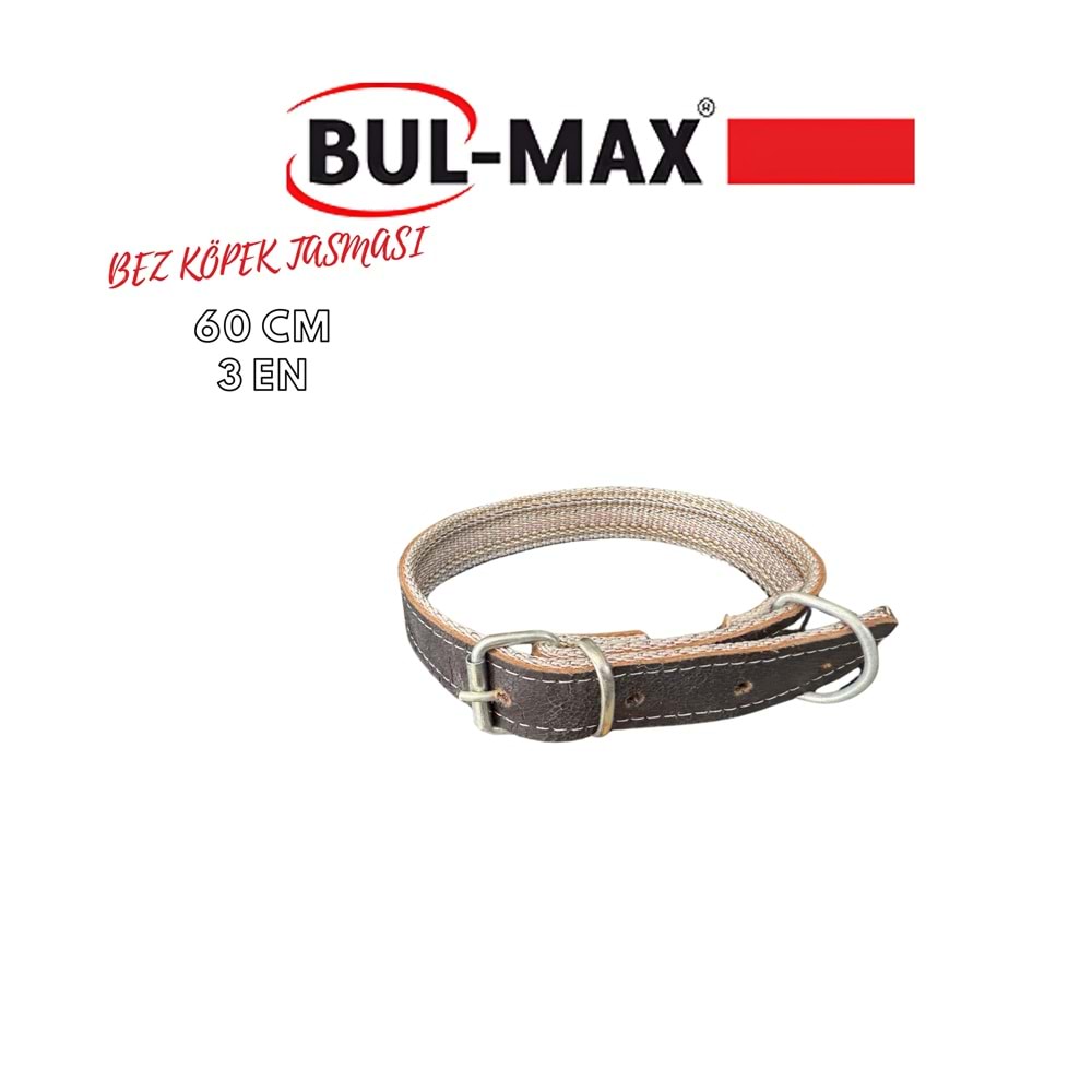 BUL-MAX DERİ-BEZ KÖPEK TASMASI 60 CM 3 EN KARIŞIK