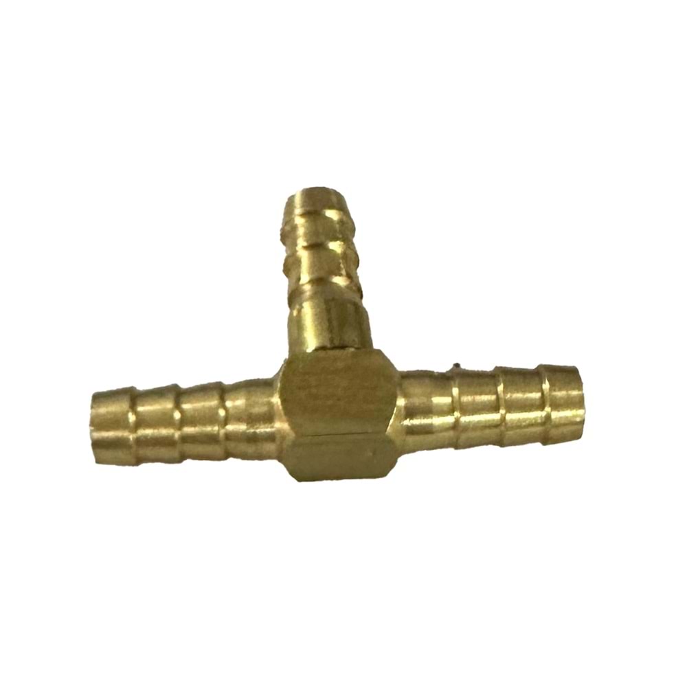 T MODELİ GAZ DAFI PİRİNÇ 8 MM SARI