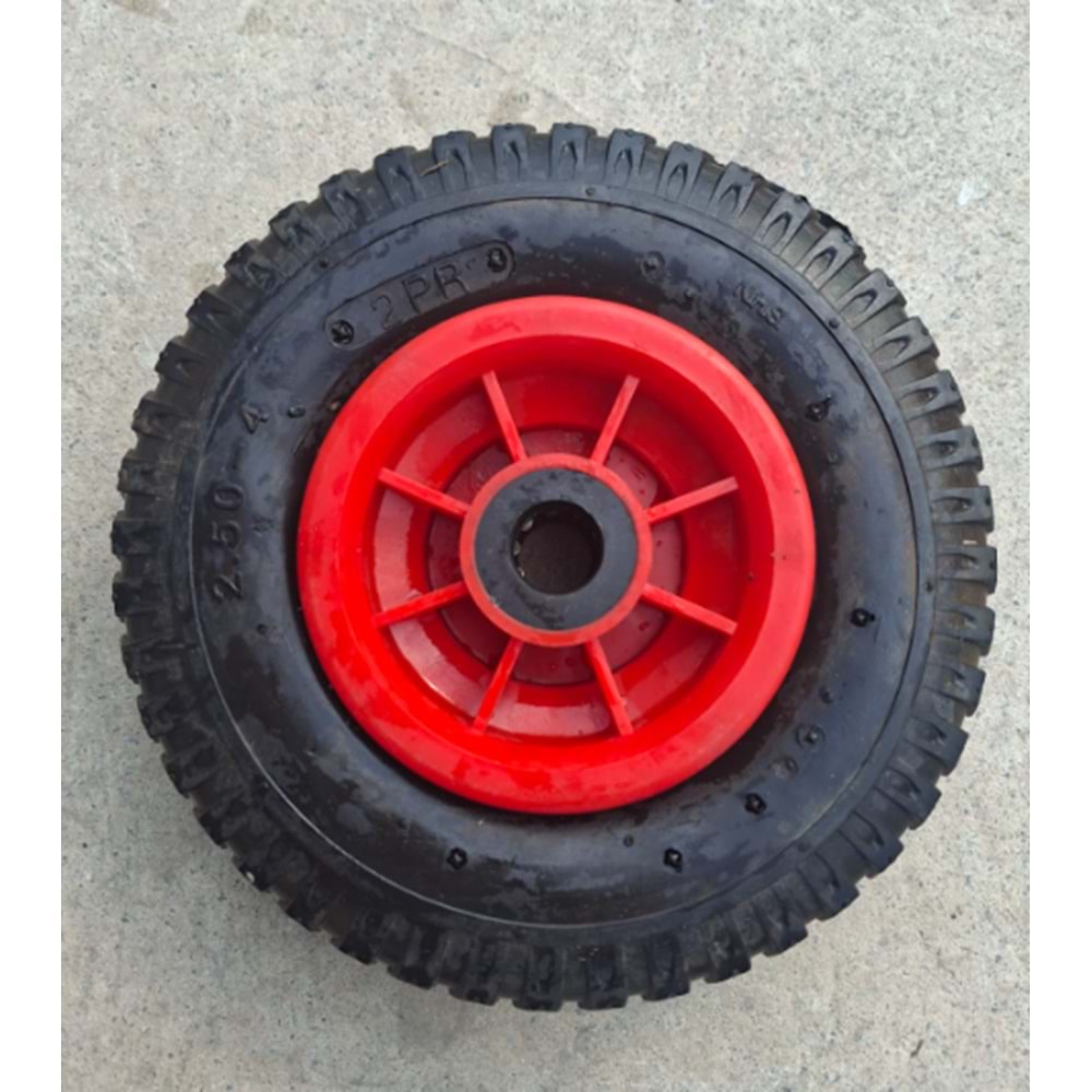 EL ARABASI ŞİŞME TEKER SİŞMEPLASTİK CANT 2.50-4 SİYAH-KIRMIZI NHS