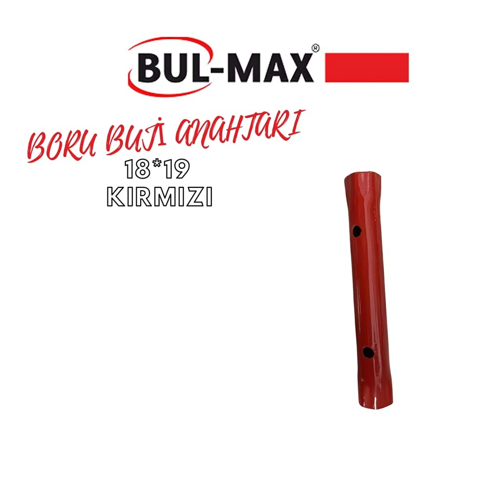 BUL-MAX BORU BUJİ ANAHTARI 18*19 KIRMIZI