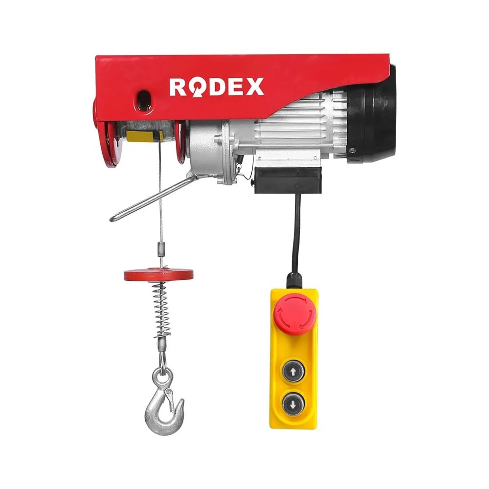 RODEX VİNÇ ELEKTRİKLİ 400/800KG 1300W KIRMIZI RDX480