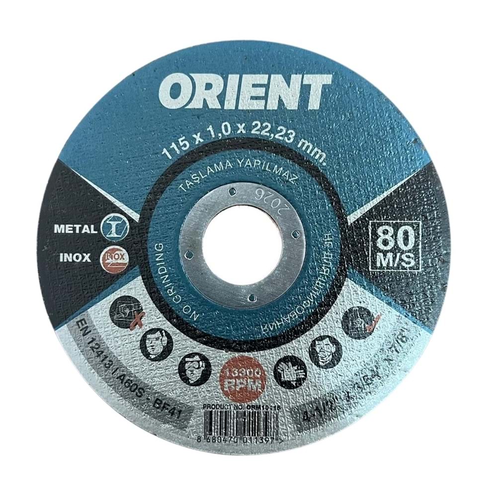 DEMİR KESME TAŞI-ORIENT INOX-115*1.0*22,23-ORIENT-
