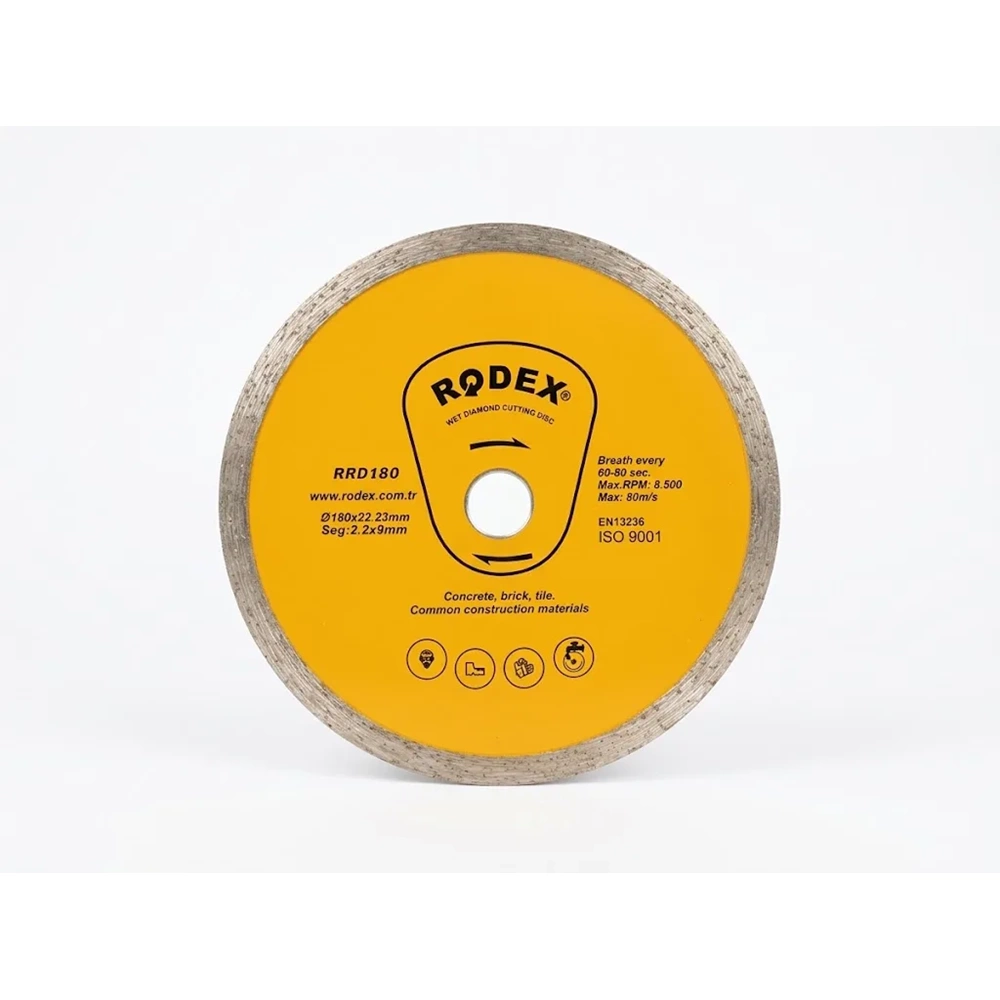 SERAMİK KESME TEPSİ-ELMASLI-180 MM-RODEX-SARI RRD180