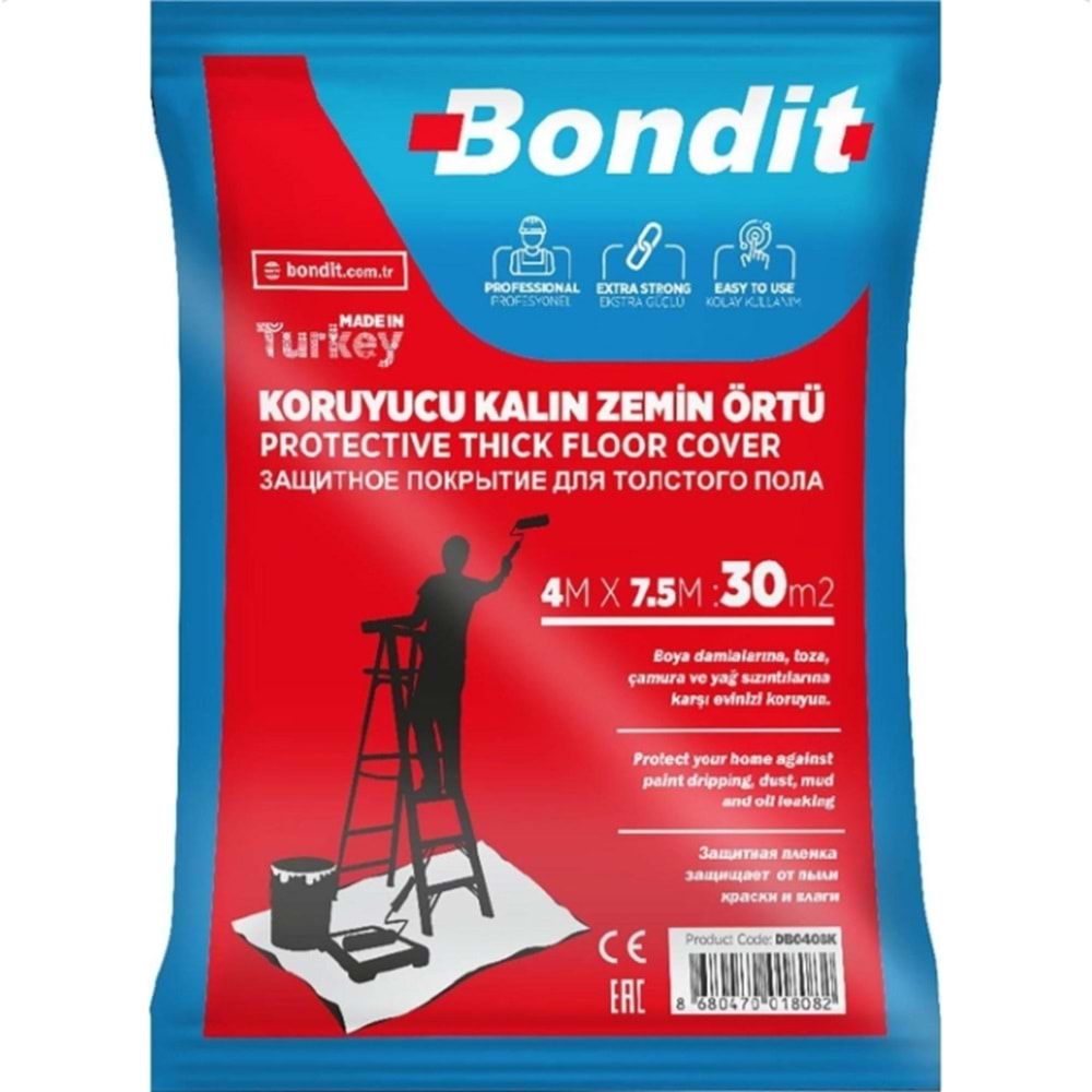 BONDİT-SEKİS KORUYUCU KALIN ÖRTÜ 4*7.5=30 MT MAVİ