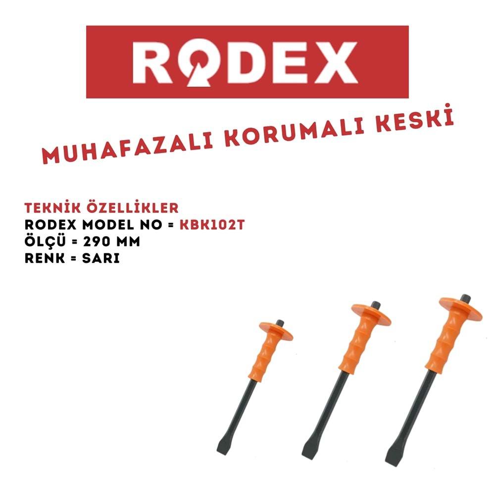 RODEX MUHAFAZALI KORUMALI KESKİ 290 MM SARI KBK102T